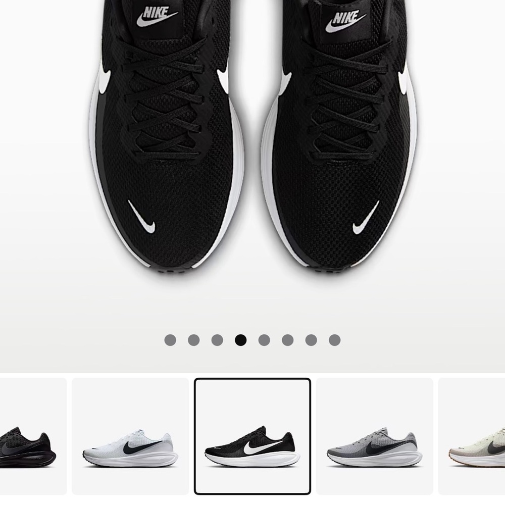 Nike Men's Black and White Athletic Shoes